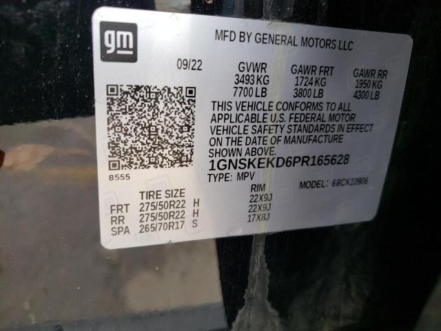 1GNSKEKD6PR165628 Chevrolet Suburban K1500 Rst