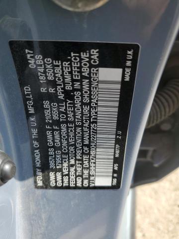 SHHFK7H9XHU227725 Honda Civic Sport Touring
