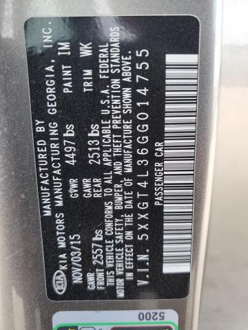 5XXGT4L36GG014755 KIA Optima Lx