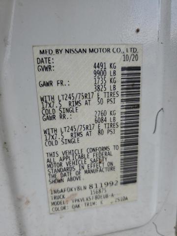 1N6AF0KY8LN811992 Nissan Nv 2500 Sv