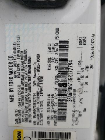 3FA6P0H73GR177794 Ford FUSION SE