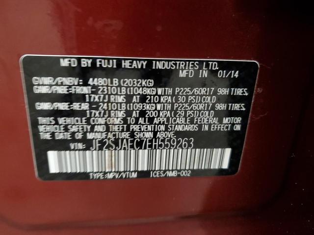 JF2SJAEC7EH559263 Subaru Forester 2.5i Premium