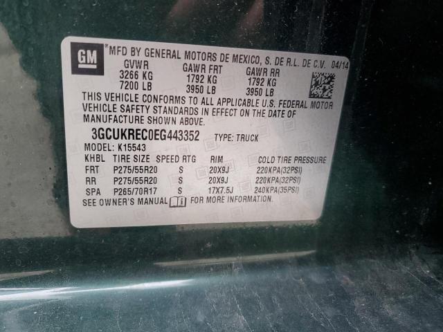 3GCUKREC0EG443352 Chevrolet Silverado K1500 Lt