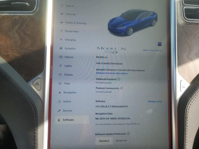 5YJSA1E27HF218360 Tesla MODEL S