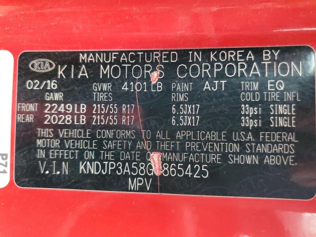 KNDJP3A58G7865425 KIA SOUL +