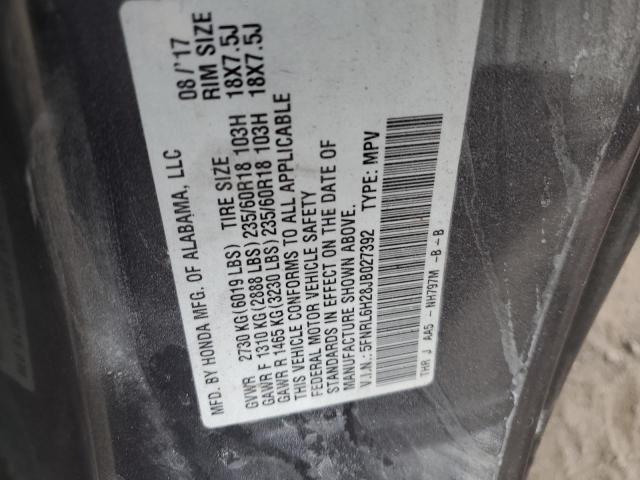 5FNRL6H28JB027392 Honda ODYSSEY LX