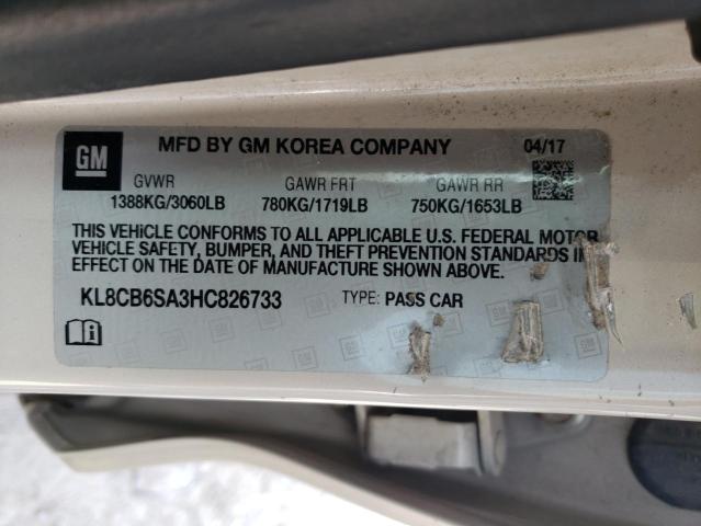 KL8CB6SA3HC826733 Chevrolet SPARK LS