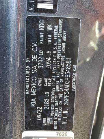 3KPF54AD3PE548581 KIA Forte Gt Line