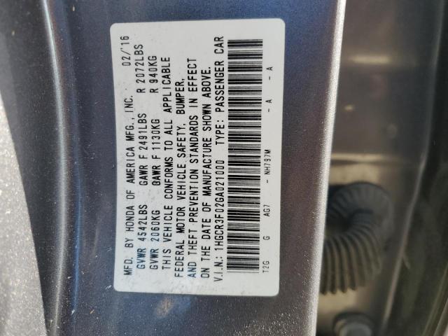 1HGCR3F02GA021000 Honda ACCORD EXL