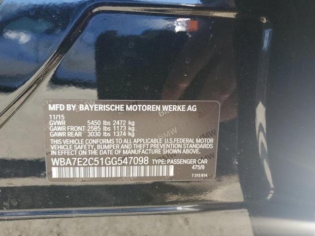 WBA7E2C51GG547098 BMW 740 I
