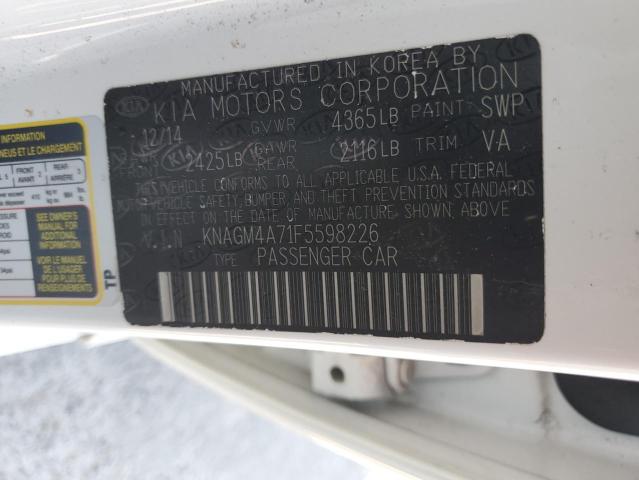 KNAGM4A71F5598226 KIA Optima Lx
