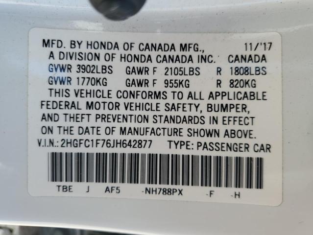 2HGFC1F76JH642877 Honda CIVIC EXL