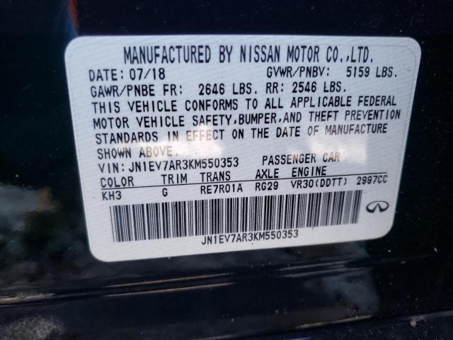JN1EV7AR3KM550353 Infiniti Q50 LUXE