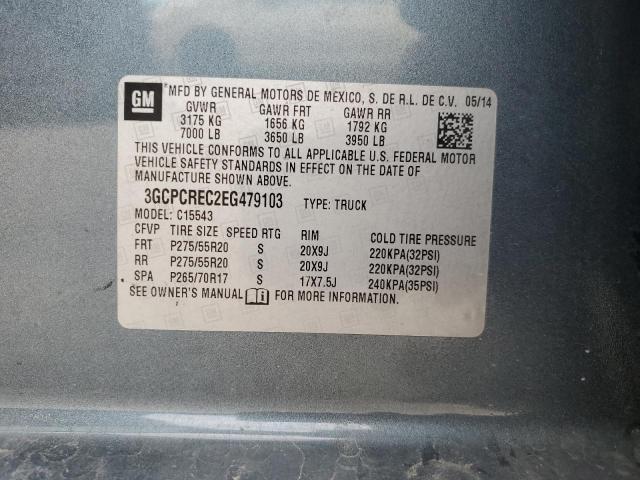3GCPCREC2EG479103 Chevrolet Silverado C1500 Lt