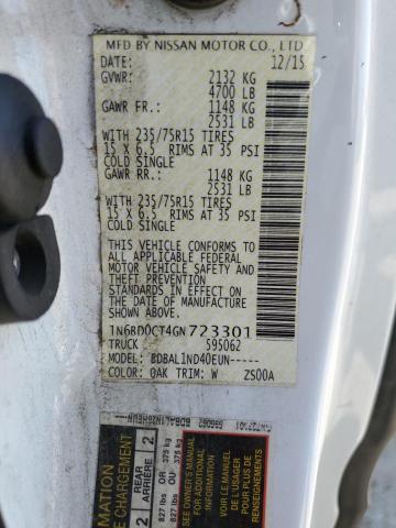 1N6BD0CT4GN723301 Nissan FRONTIER S