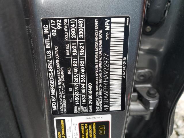 4JGDA6EB4HA922977 Mercedes-Benz Gle 43 Amg