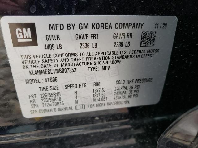 KL4MMESL1MB097353 Buick Encore Gx Select