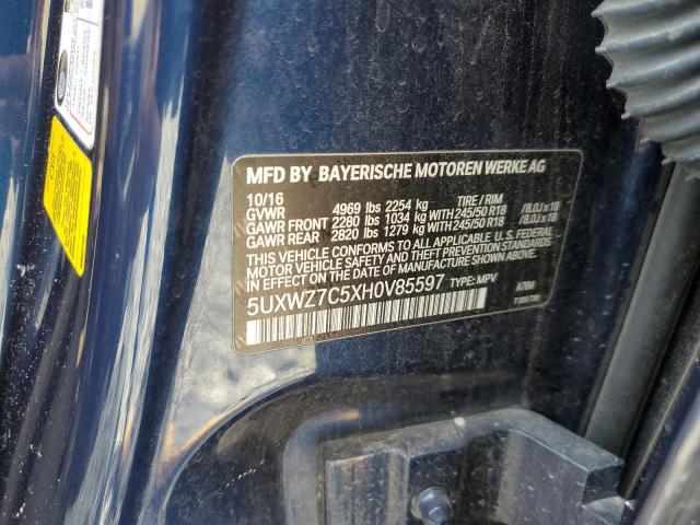 5UXWZ7C5XH0V85597 BMW X3 Sdrive28i