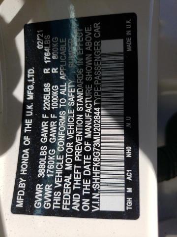 SHHFK8G73MU202844 Honda Civic Type-r Touring