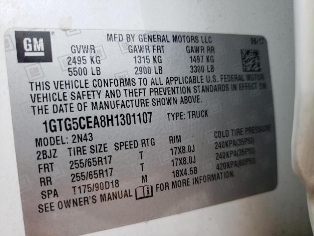 1GTG5CEA8H1301107 GMC CANYON SLE