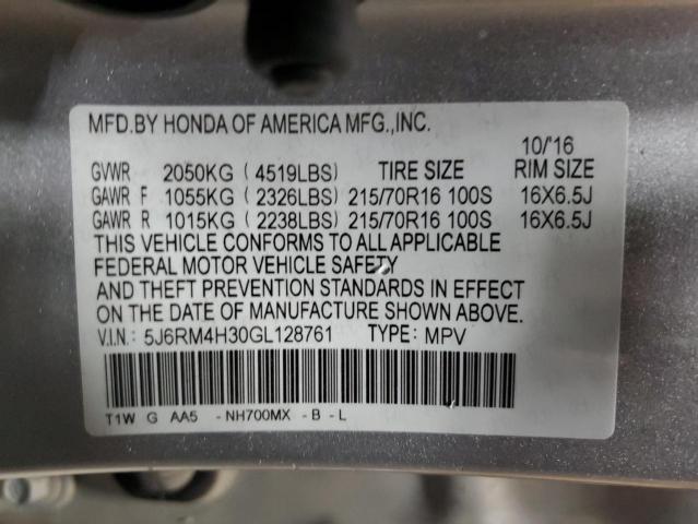 5J6RM4H30GL128761 Honda CR-V LX