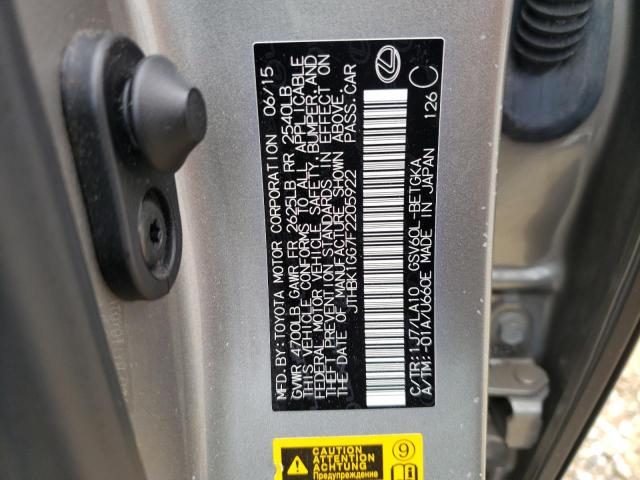 JTHBK1GG7F2205922 Lexus ES 350