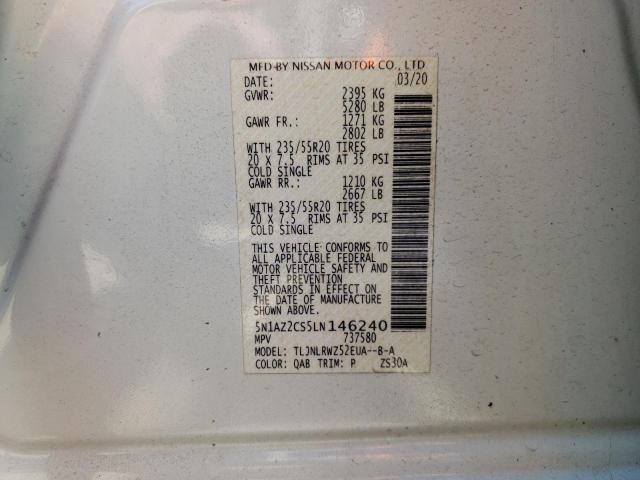 5N1AZ2CS5LN146240 Nissan MURANO SL