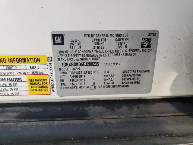 1GKKRSKD6EJ288235 GMC Acadia Slt-2