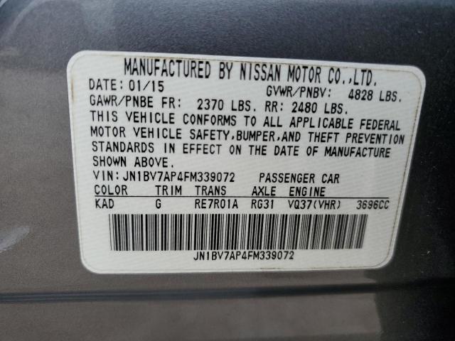 JN1BV7AP4FM339072 Infiniti Q50 BASE
