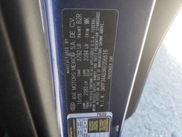 3KPF34AD3KE056616 KIA Forte Gt Line