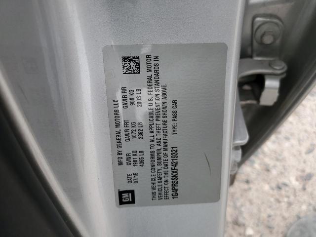 1G4PR5SKXF4219321 Buick Verano Convenience
