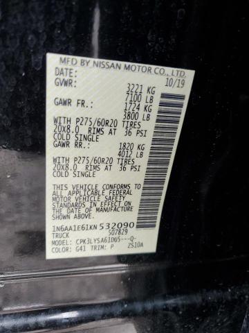 1N6AA1E61KN532090 Nissan Titan Platinum Reserve