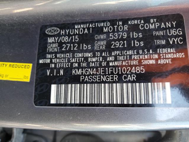 KMHGN4JE1FU102485 Hyundai Genesis 3.8l