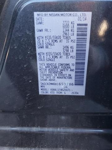 5N1CR2MN6EC659786 Nissan Pathfinder Sv Hybrid