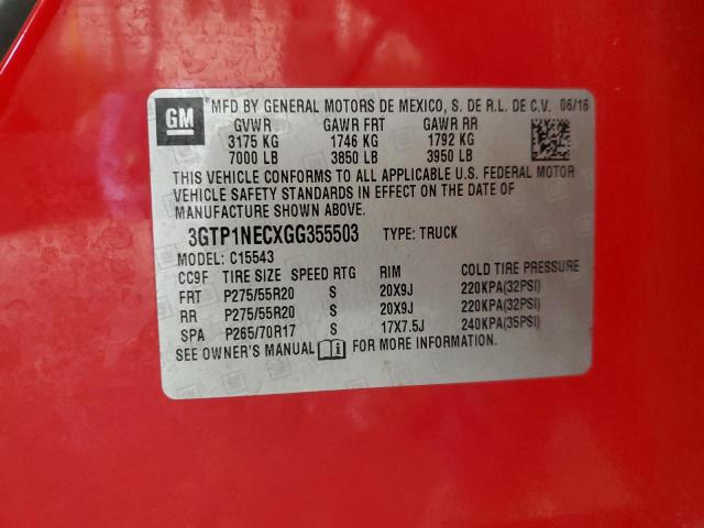 3GTP1NECXGG355503 GMC Sierra C1500 Slt