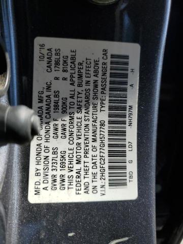 2HGFC2F77GH577780 Honda CIVIC EX