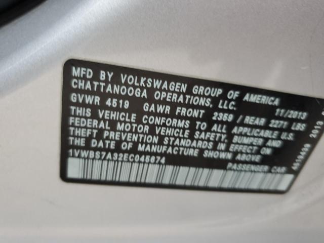 1VWBS7A32EC045674 Volkswagen PASSAT SE