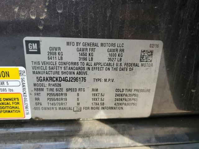 5GAKRCKD4GJ296176 Buick Enclave