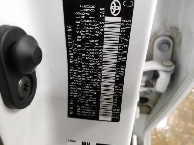 5YFEPMAE0NP298551 Toyota COROLLA LE