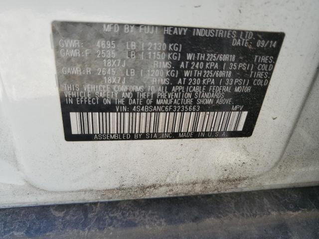4S4BSANC6F3235663 Subaru Outback 2.5i Limited