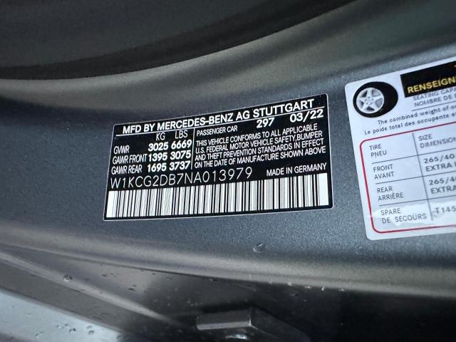 W1KCG2DB7NA013979 Mercedes-Benz Eqs Sedan 450+