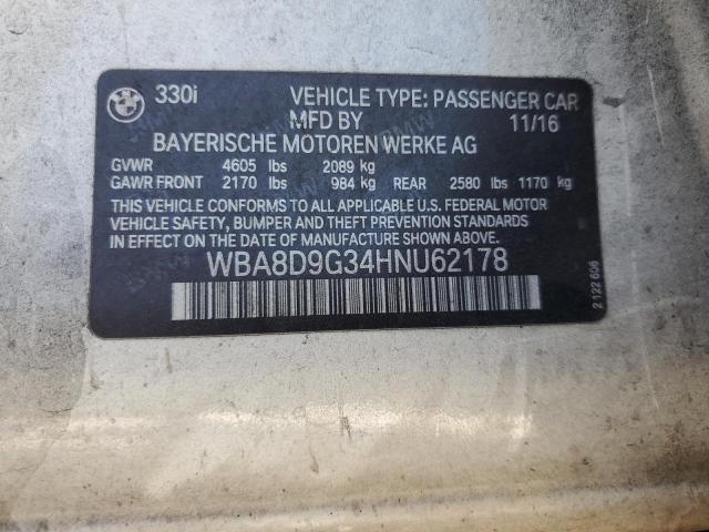 WBA8D9G34HNU62178 BMW 330 XI