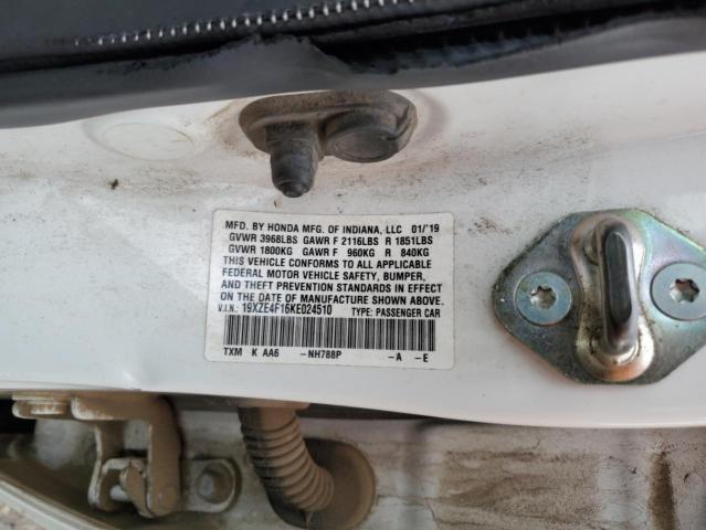 19XZE4F16KE024510 Honda Insight Lx