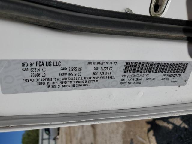 2C3CDXHG8JH192264 Dodge Charger Sxt Plus
