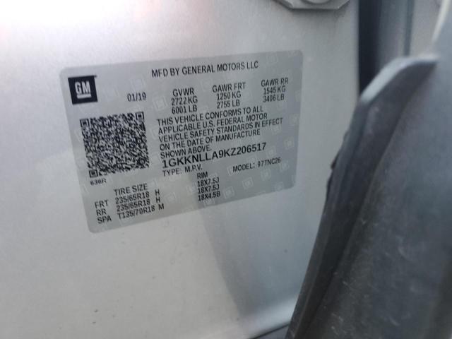 1GKKNLLA9KZ206517 GMC ACADIA SLE