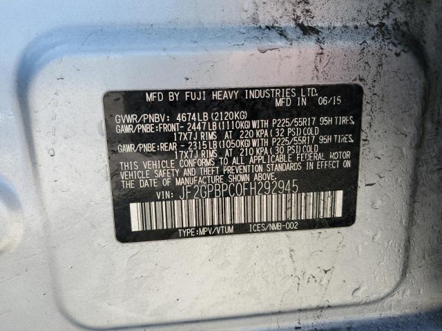 JF2GPBPC0FH292945 Subaru Xv Crosstrek 2.0i Hybrid Touring