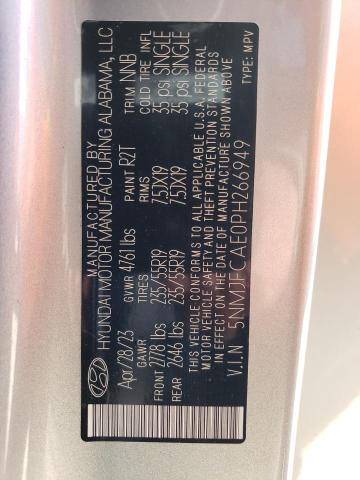 5NMJFCAE0PH266949 Hyundai TUCSON SEL