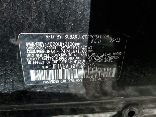 JF1VBAL60P9811931 Subaru Wrx Limited