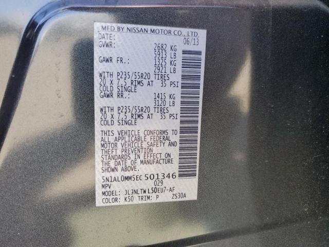 5N1AL0MM5EC501346 Infiniti QX60