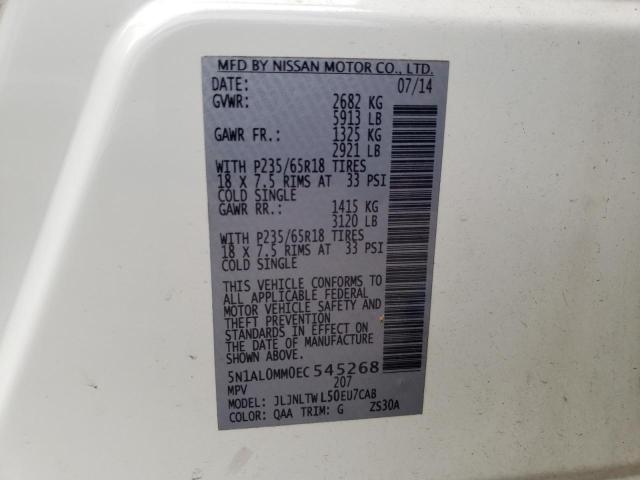 5N1AL0MM0EC545268 Infiniti QX60